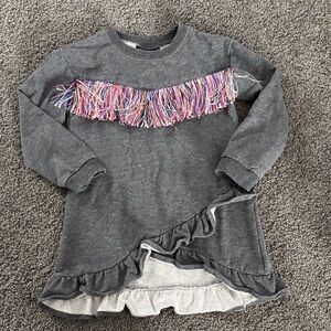 Andy & Evan Charcoal Fringe Sweatshirt